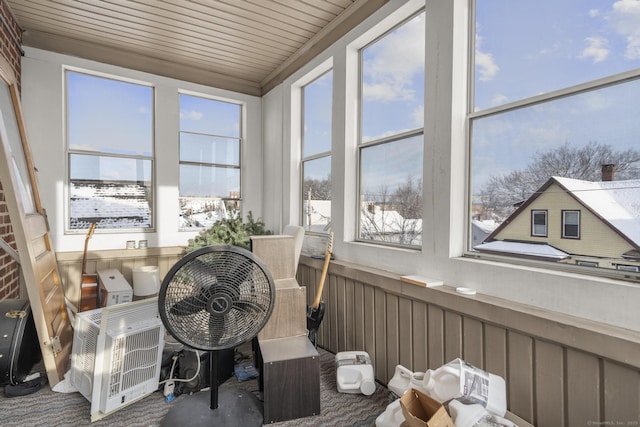 view of sunroom