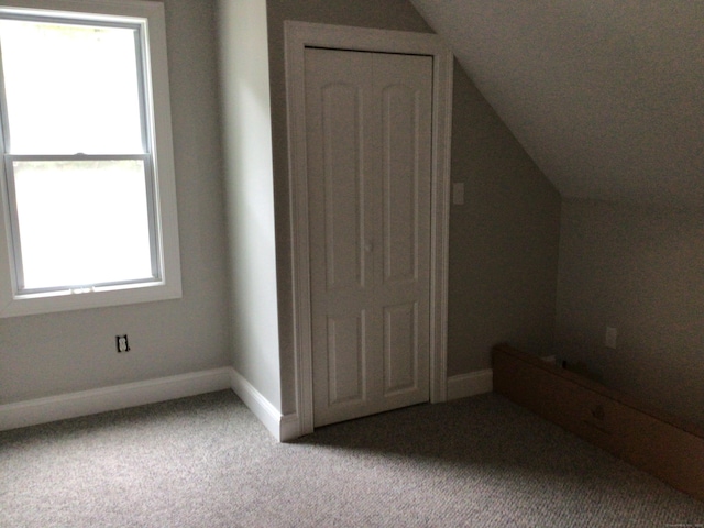 111 Pineville Rd, Killingly, CT 06241 - bonus room featuring lofted ceiling, carpet floors, and baseboards