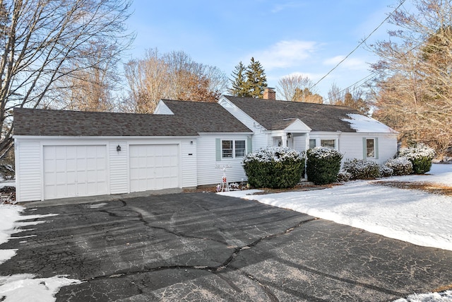 view of front facade with a garage