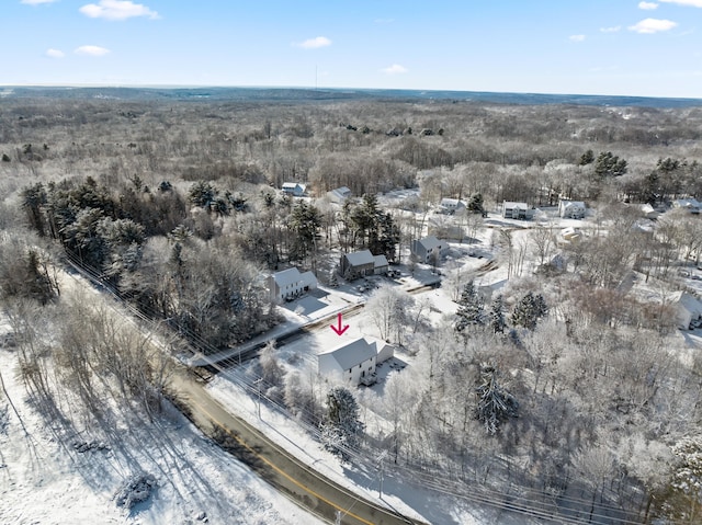 view of snowy aerial view