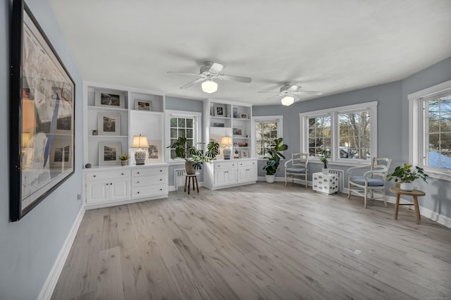 unfurnished sunroom with radiator