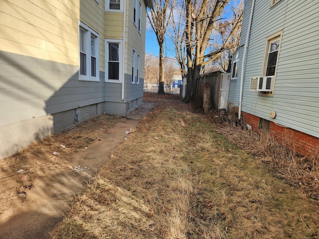 view of yard with cooling unit