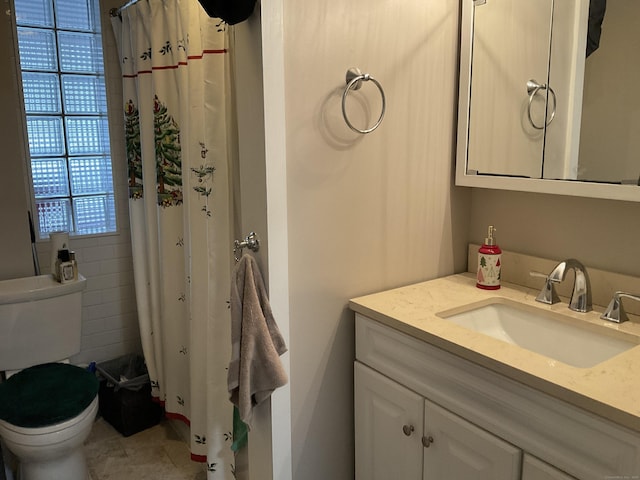 bathroom featuring toilet and vanity