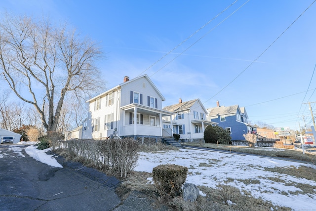 view of front of house with covered porch