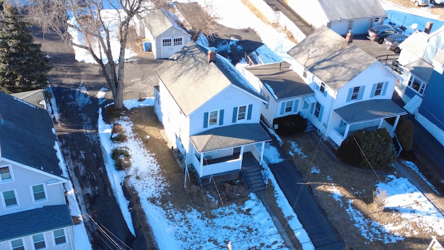 view of snowy aerial view