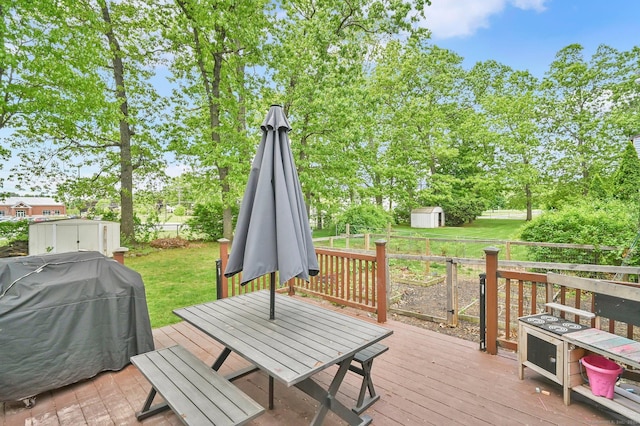 4 Sparkle St, Enfield, CT 06082 - wooden deck with outdoor dining area and area for grilling