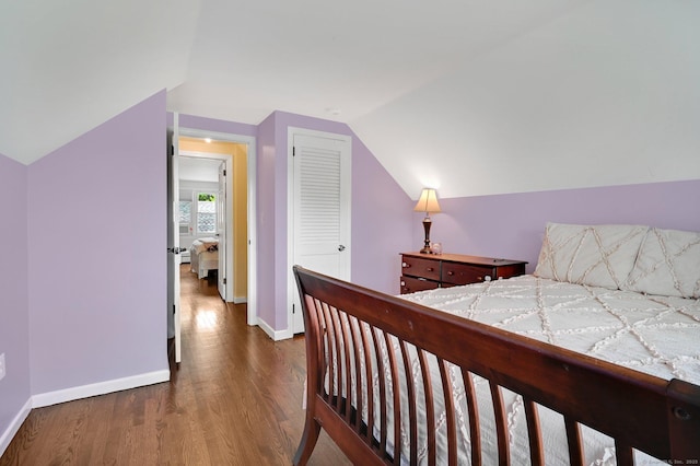 4 Sparkle St, Enfield, CT 06082 - bedroom featuring lofted ceiling, baseboards, and wood finished floors