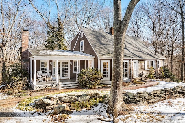 view of front of house with a porch