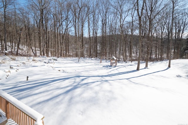 view of snowy yard