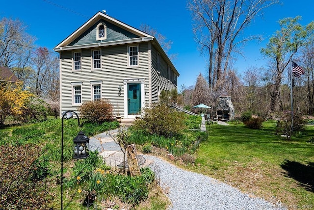 view of front property with a front yard