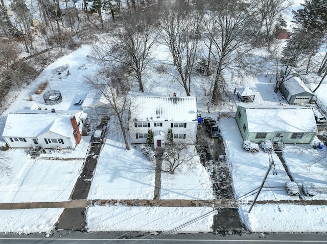 view of snowy aerial view