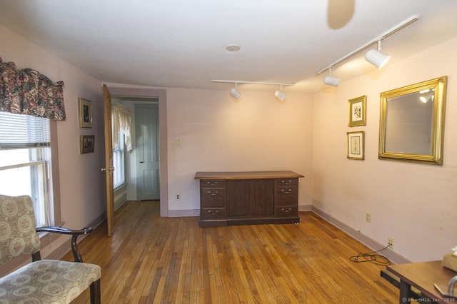 empty room featuring wood-type flooring