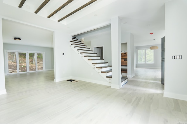 1240 Westport Tpke, Fairfield, CT 06824 - stairs featuring baseboards and wood finished floors