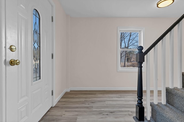 entryway featuring light hardwood / wood-style flooring