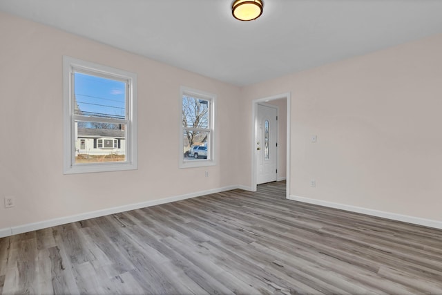 empty room featuring light hardwood / wood-style flooring