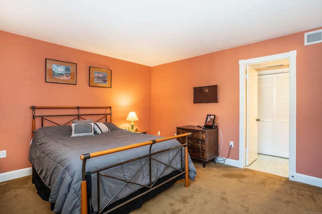 view of carpeted bedroom