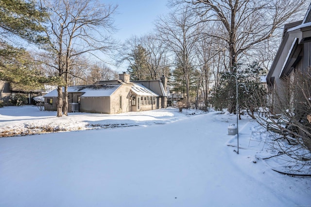 view of snowy yard