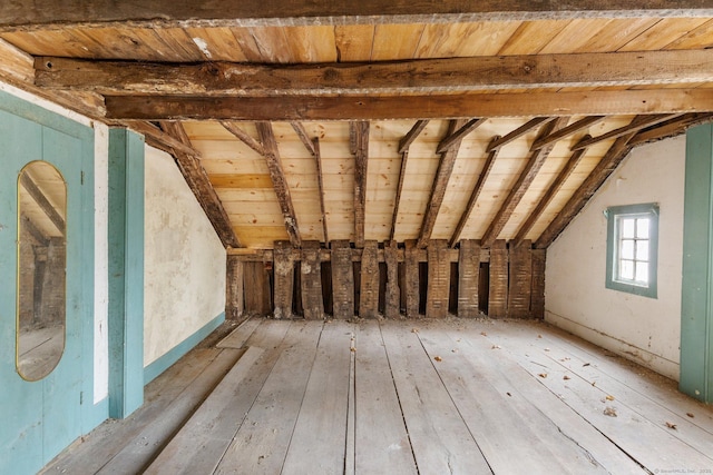 view of attic