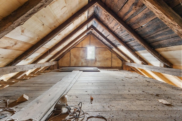 view of attic