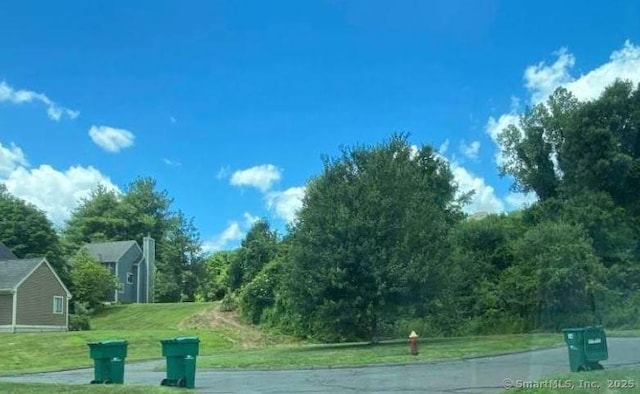 view of community featuring a lawn