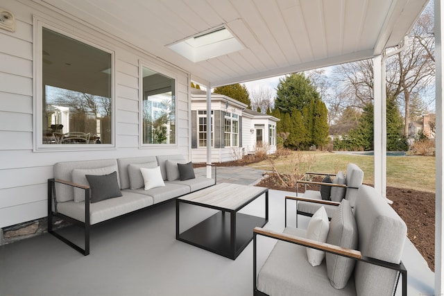 view of patio featuring outdoor lounge area