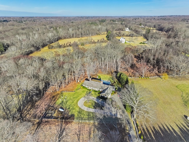 drone / aerial view with a rural view