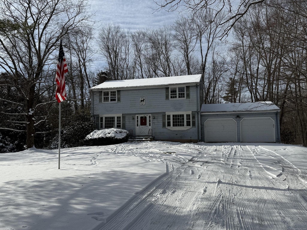 view of front facade featuring a garage