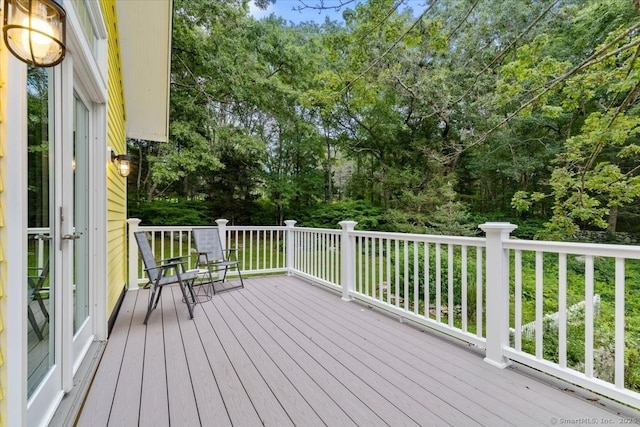 view of wooden terrace