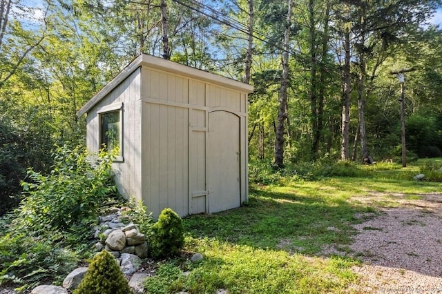 view of shed