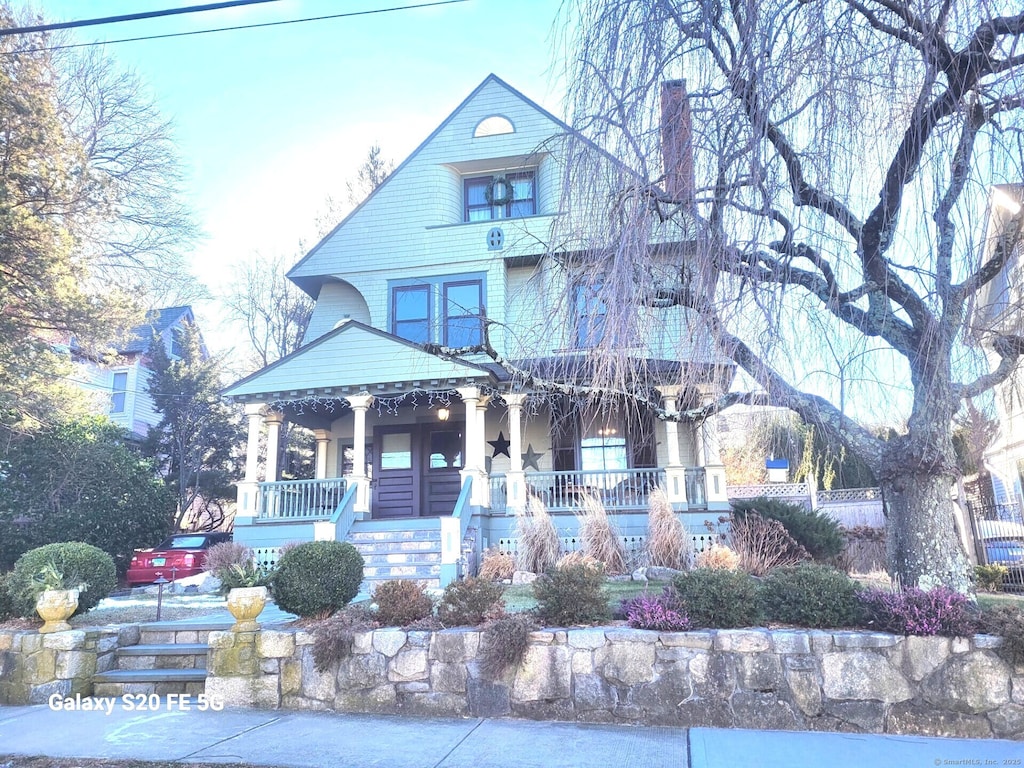 victorian home with covered porch