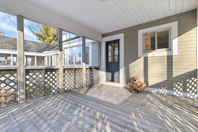 view of sunroom