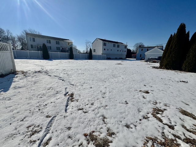 view of snowy yard