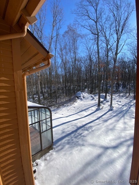 view of snowy yard