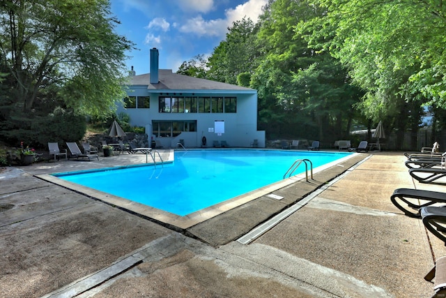 view of pool with a patio area