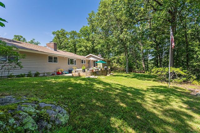 view of yard featuring a patio area