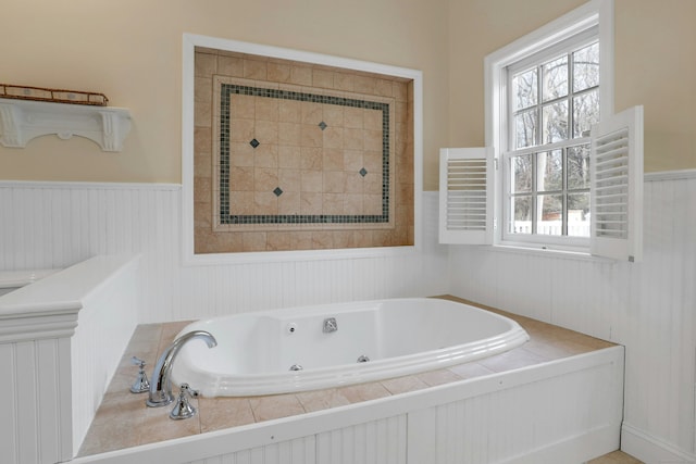 bathroom featuring a tub