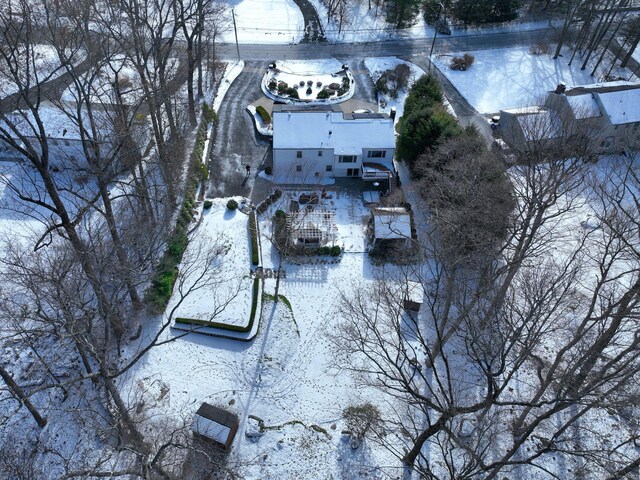 view of snowy aerial view