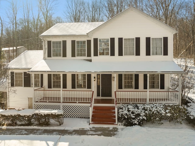 view of front of property with a porch