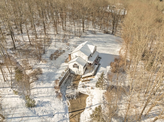 view of snowy aerial view