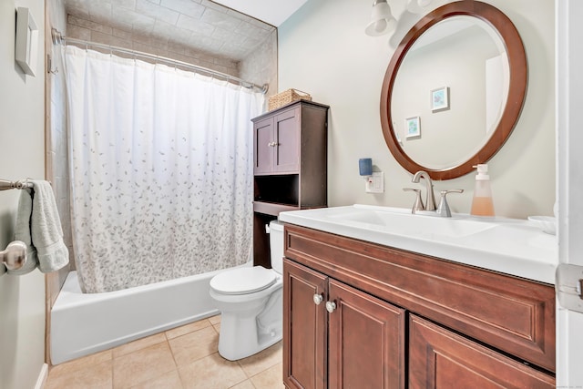 63 Contact Dr, West Haven, CT 06516 - full bath featuring toilet, shower / tub combo with curtain, tile patterned flooring, and vanity