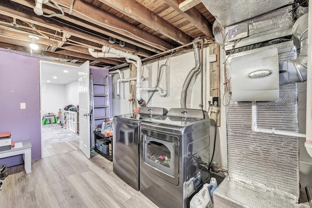 63 Contact Dr, West Haven, CT 06516 - washroom featuring laundry area, wood finished floors, and washer and dryer