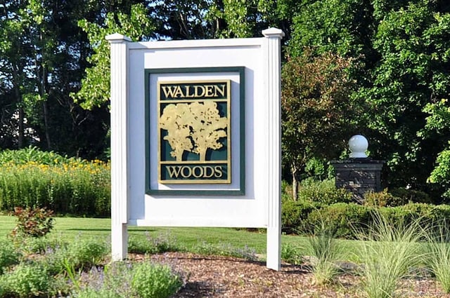 view of community sign
