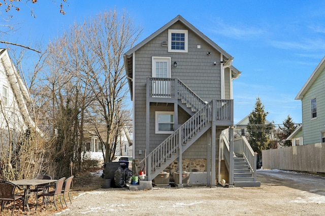 back of property with cooling unit