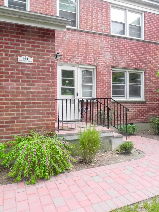 property entrance with french doors