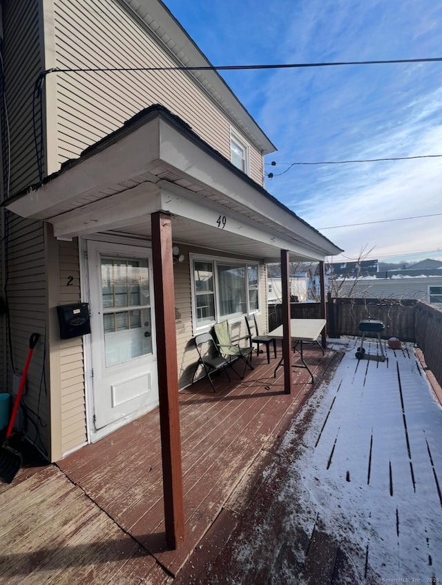 view of wooden terrace