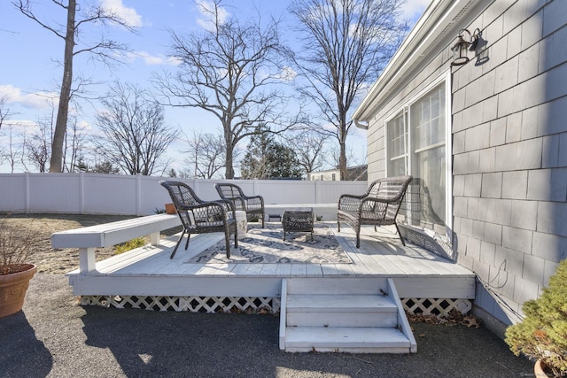 view of patio with a deck