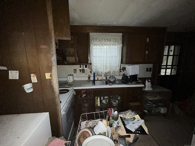 kitchen with sink and electric range