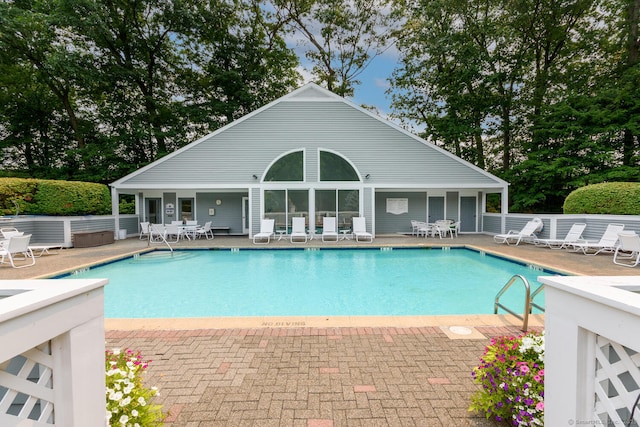 view of pool with a patio