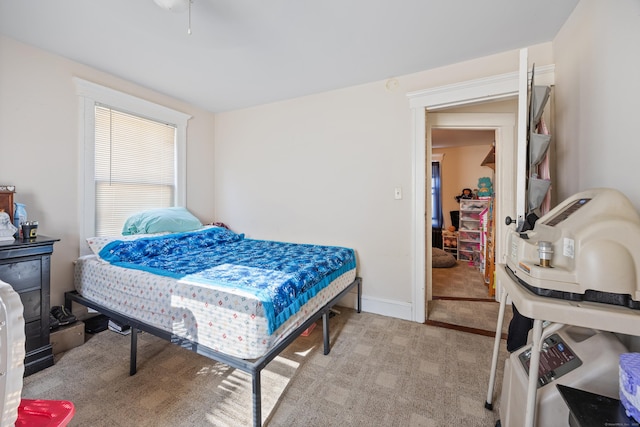 view of carpeted bedroom