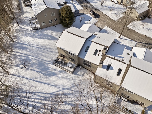 view of snowy aerial view